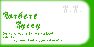 norbert nyiry business card